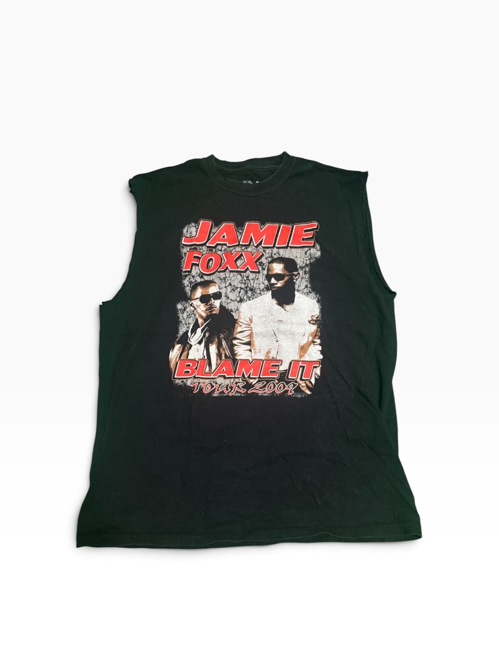 Jamie Foxx 'Blame It' 2009 tour Black Graphic Muscle Tee